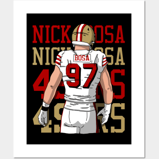 Nick Bosa Back Posters and Art